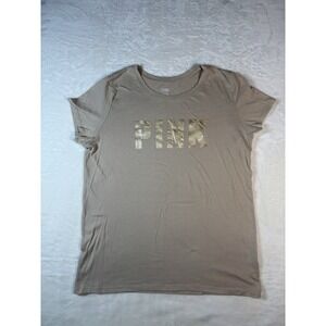 Victoria's Secret PINK Short Sleeve Perfect T-Shirt beige women size large